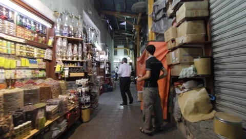Dubai Souk By Night Stock Footage 1103922