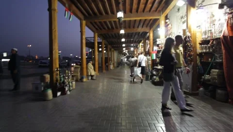 Dubai Souk By Night Stock Footage 1104029