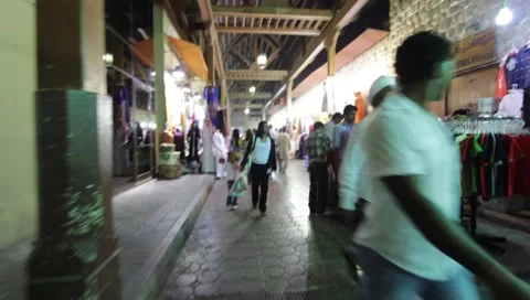Dubai Souk By Night Stock Footage 1104046