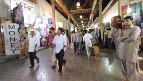 Dubai Souk By Night Stock Footage 1104105