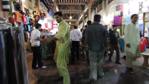Dubai Souk By Night Stock Footage 1104157