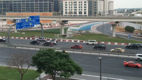 Dubai Street Stock Footage 119216892