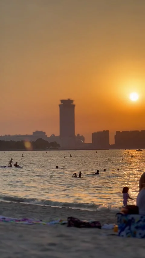 Dubai At Sunset Stock Footage 216695883