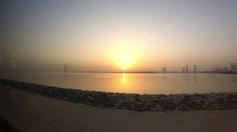 Dubai sunset footage Stock Footage 56497748