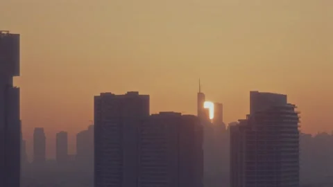 Dubai Sunset Timelapse 02 Stock Footage 282389928
