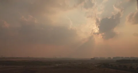 Dubai Sunset Timelapse Stock Footage 254410447