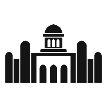 Dubai temple icon, simple style Stock Illustration