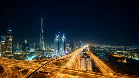 DUBAI Timelapse Skyline Stock Footage 81806690
