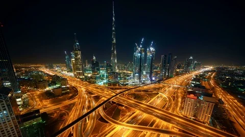 DUBAI Timelapse Skyline Stock Footage 81806742