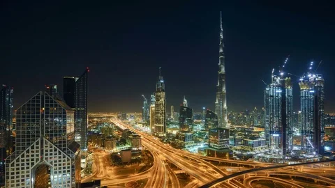 DUBAI Timelapse Skyline Stock Footage 81807022