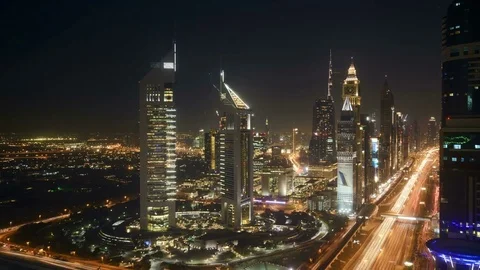 DUBAI Timelapse Skyline Stock Footage 81812760