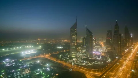DUBAI Timelapse Skyline Stock Footage 81812854