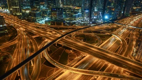 DUBAI Timelapse Skyline Stock Footage 81812898