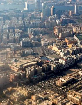 Dubai top view Stock Photos