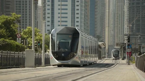 Dubai Tram Video stock 168821174