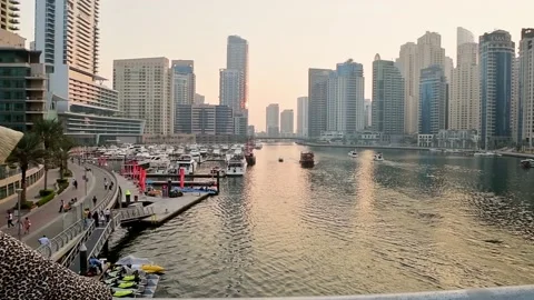 Dubai, UAE - 12th october, 2022: beautiful caucasian tourist woman in fashi.. Stock-Footage 226843076