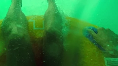 Dubai, UAE - 14th october, 2022: pov tourist visitors in aqua park in Dubai.. Vidéo 308394199