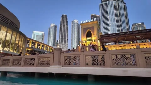 Dubai, UAE - 23 June 2026: Downtown skyline with Burj Khalifa and UAE flag Stock Footage 337504973