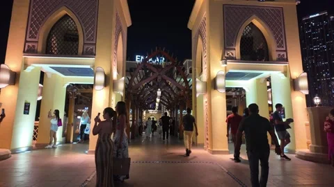 Dubai, UAE - 23 June 2026: Burj Khalifa and Dubai Mall urban architectural .. Stock Footage 337509878