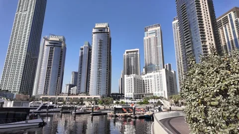 Dubai, UAE - 24 June 2026: Scenic architectural and maritime views of Dubai.. Stock Footage 337538169