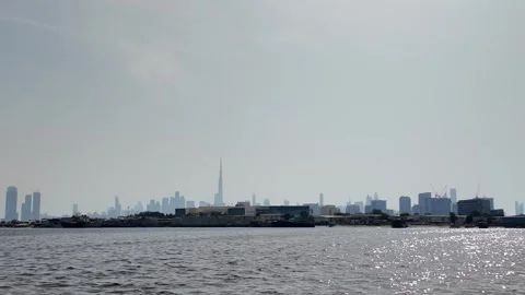Dubai, UAE - 24 June 2026: Scenic architectural and maritime views of Dubai.. Stock Footage 337538197
