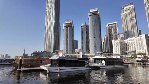 Dubai, UAE - 24 June 2026: Scenic architectural and maritime views of Dubai.. Stock Footage 337538338