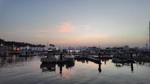 Dubai, UAE - 24 June 2026: Scenic architectural and maritime views of Dubai.. Stock Footage 337538452
