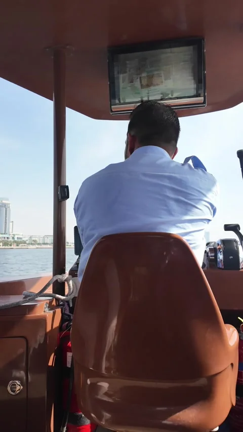 Dubai, UAE - 24 June 2026: Sunset and evening atmosphere at Dubai Creek wat.. Stock Footage 337547336