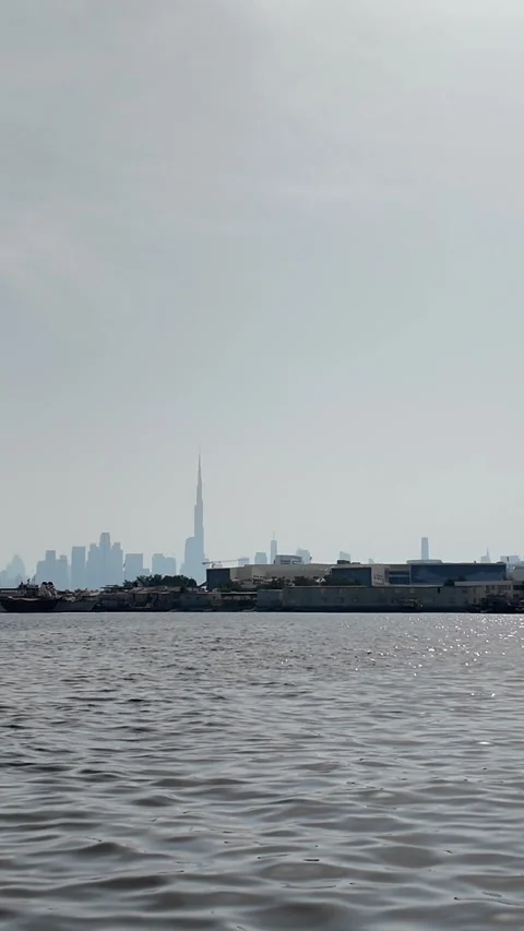 Dubai, UAE - 24 June 2026: Sunset and evening atmosphere at Dubai Creek wat.. Stock Footage 337547376