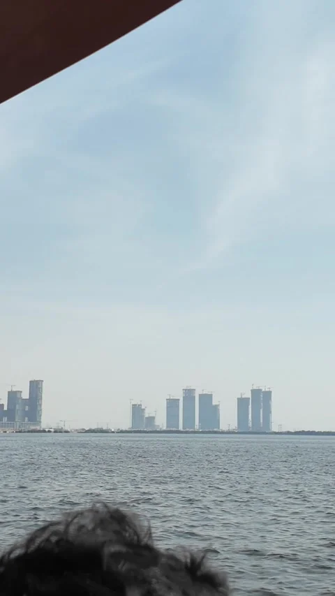 Dubai, UAE - 24 June 2026: Sunset and evening atmosphere at Dubai Creek wat.. Stock Footage 337547515