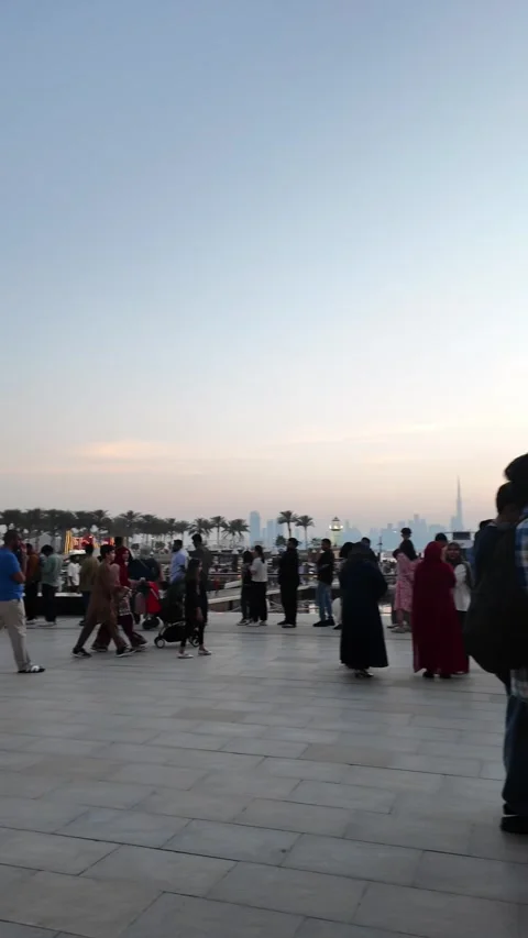 Dubai, UAE - 24 June 2026: Sunset and evening atmosphere at Dubai Creek wat.. Stock Footage 337548447
