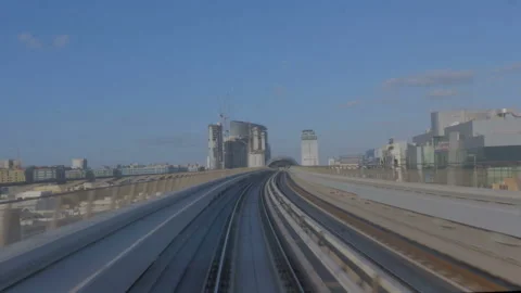 DUBAI, UAE - 8 December, 2017: Dubai Metro. Stock-Footage 86745289