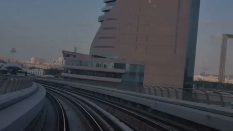 DUBAI, UAE - 8 December, 2017: Dubai Metro. Stock Footage 86745770