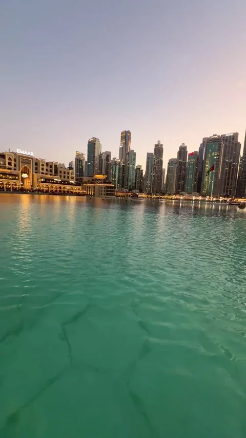 DUBAI, UAE - APRIL 13, 2026: Stunning night views of Burj Khalifa, Dubai Ma.. Stock Footage 332656136