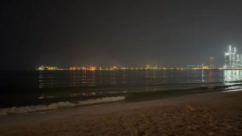 DUBAI, UAE - APRIL 13, 2026: Scenic urban view of Dubai Marina skyline, JBR.. Stock Footage 332672654