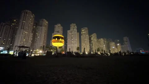 DUBAI, UAE - APRIL 13, 2026: Scenic urban view of Dubai Marina skyline, JBR.. Stock Footage 332672664