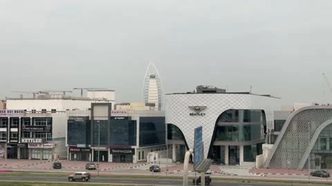 DUBAI, UAE - APRIL 15, 2026: An aerial view from a moving Dubai Metro train.. Stock Footage 332792209
