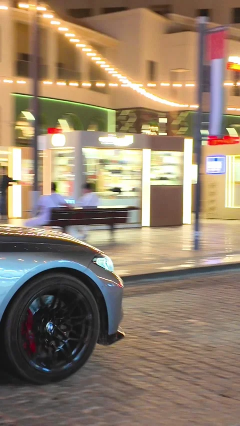 DUBAI, UAE - APRIL 16, 2026: A diverse collection of luxury supercars, prem.. Stock Footage 332840101
