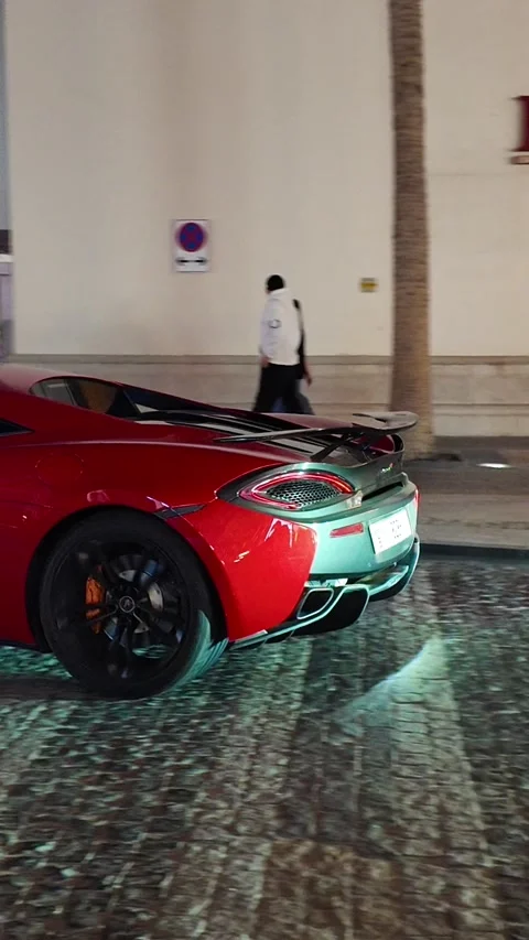 DUBAI, UAE - APRIL 16, 2026: A diverse collection of luxury supercars, prem.. Stock Footage 332840147