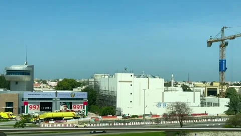 DUBAI, UAE - APRIL 18, 2026: Dubai Metro Views, Burj Al Arab, and City Landmarks Stock Footage 332998422