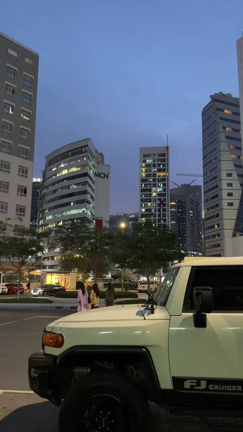 DUBAI, UAE - APRIL 19, 2026: Luxury and Classic Cars Collection on City Str.. Stock Footage 333048493