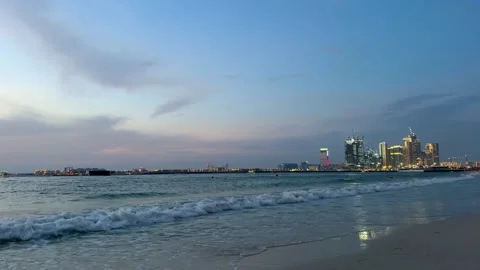 DUBAI, UAE - APRIL 20, 2026: The Iconic Ain Dubai Observation Wheel on Blue.. Stock Footage 333133096