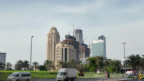 DUBAI, UAE - APRIL 23, 2026: Cinematic night view of Dubai Marina and JBR s.. Stock Footage 333307548