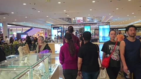 Dubai, UAE December 06 2024 Dubai Festival City Mall interior. Stock Footage 297860143