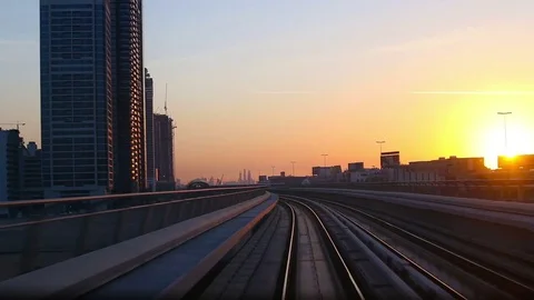 DUBAI, UAE - DECEMBER 9, 2015: Modern architecture of Dubai Stock Footage 82344842