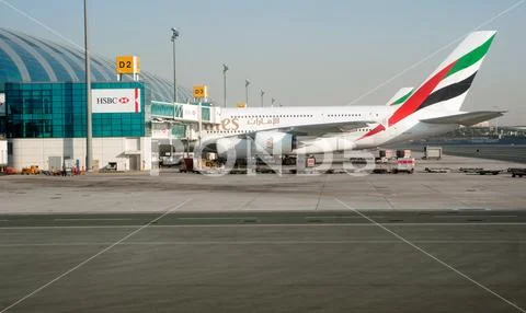 Dubai UAE Emirates Airlines A380 At Dubai International Airport (DXB ...