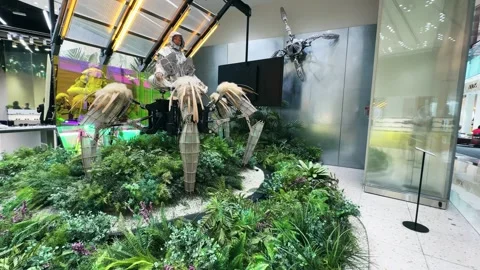 Dubai, Uae - Jan 05, 2025: Futuristic robotic agriculture gardening automatio Video stock 328190256