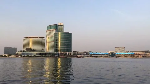 Dubai, UAE - July 27, 2024: Crowne Plaza Hotel in Dubai Festival City. Stock Footage 280313376
