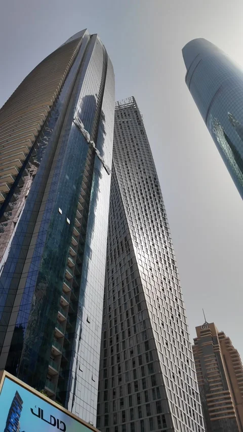 Dubai, UAE - June 11, 2026: Modern skyscrapers and cityscape in Dubai Marin.. Stock Footage 336713248