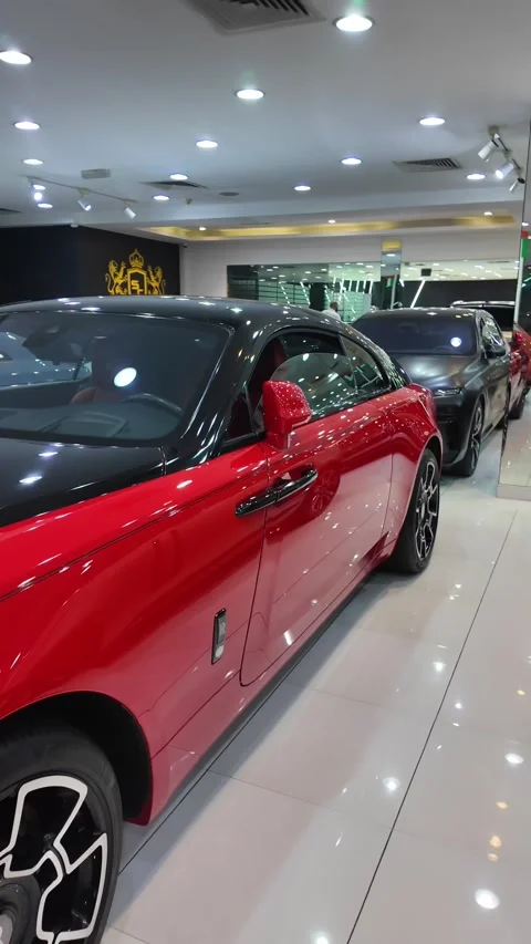 Dubai UAE June 17 2026 Luxury car at automotive showroom Stock Footage 337128233